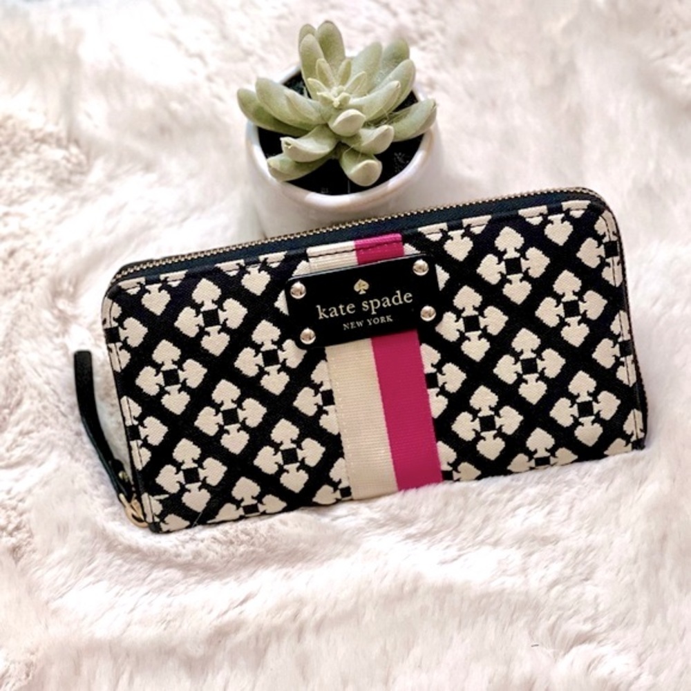 🟨Kate Spade EUC Classic Spade Neda Zip Around Wallet